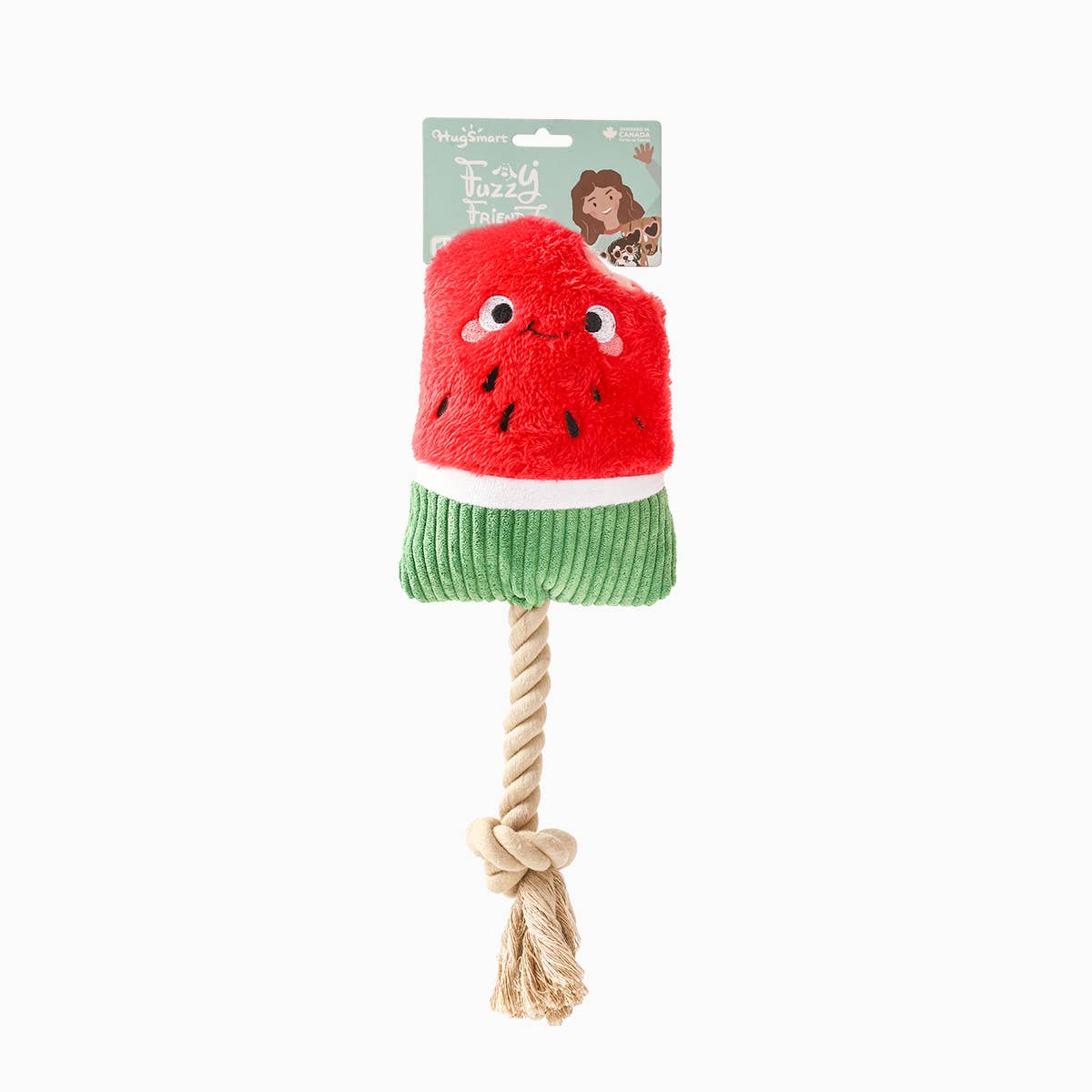 Watermelon Popsicle Plush Dog Toy