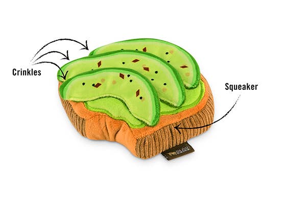 Avocado Toast Dog Toy