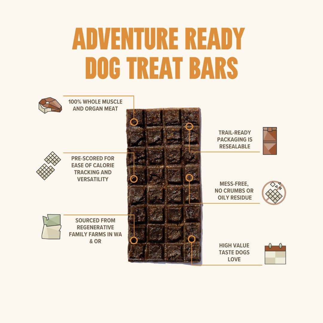 Pork Treat & Snack Bar for Active Dogs - Energy & Recovery
